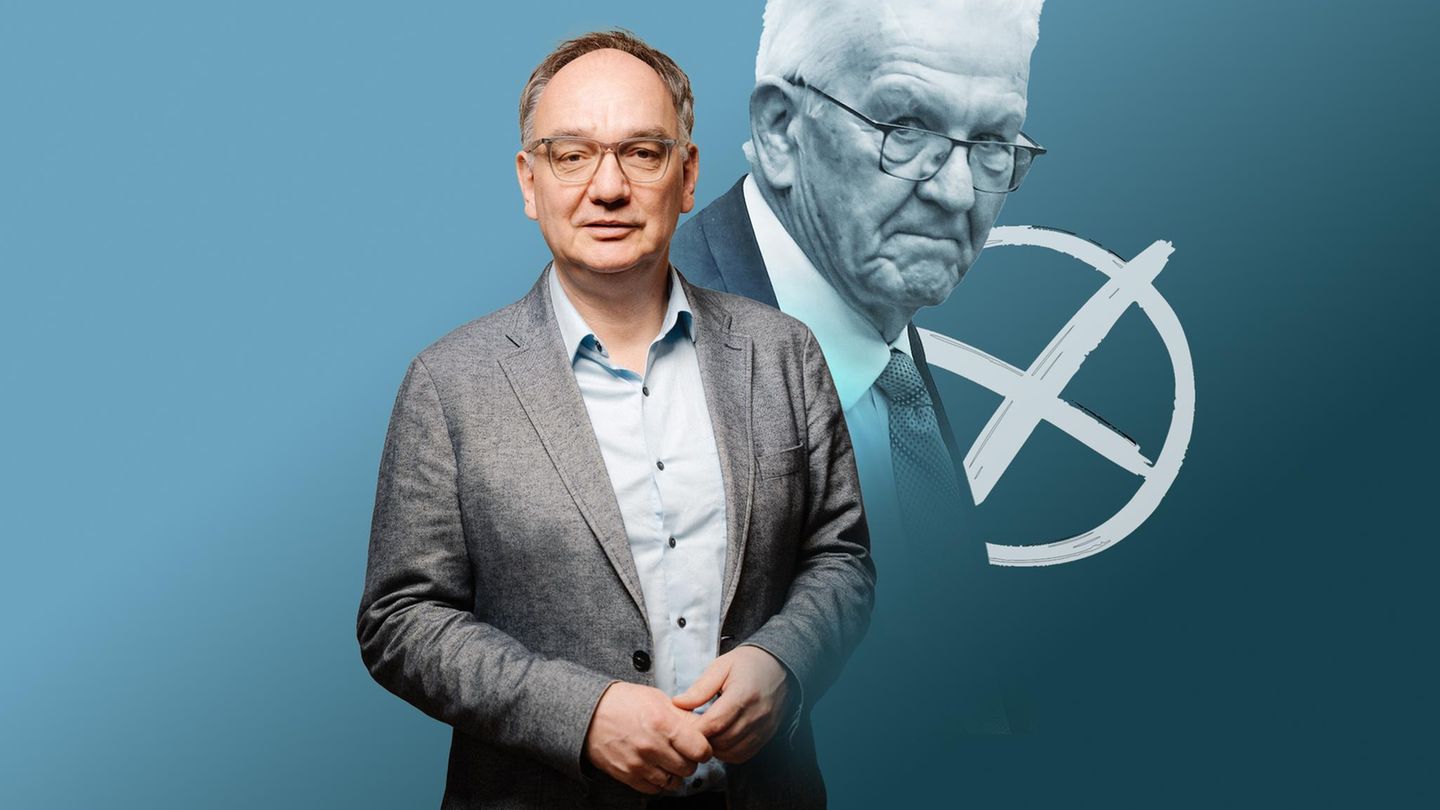 Winfried Kretschmann im Hintergrund von Nico Fried