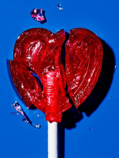 Zucker Symbolfoto eines Lutschers in Herzform