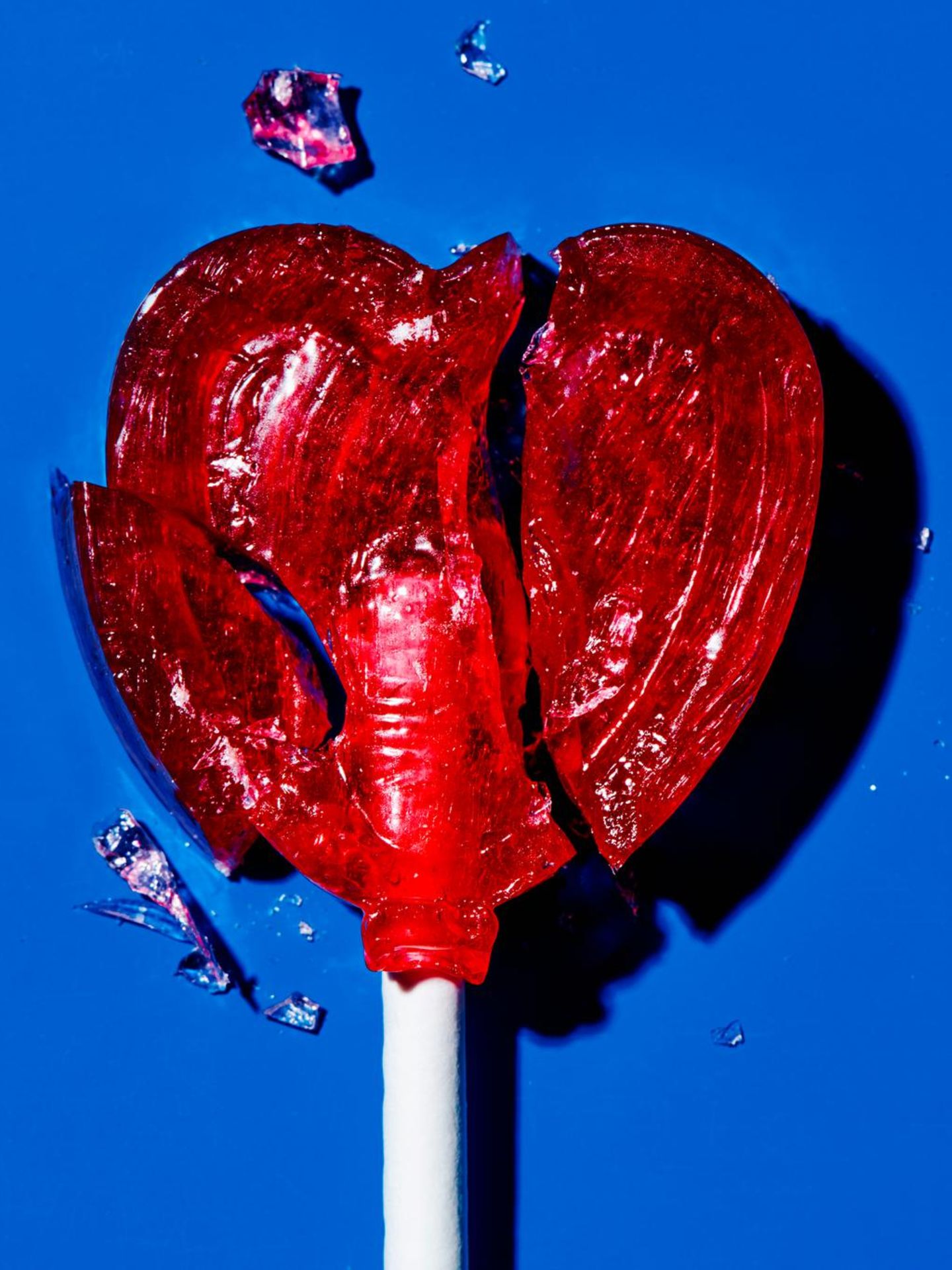 Zucker Symbolfoto eines Lutschers in Herzform