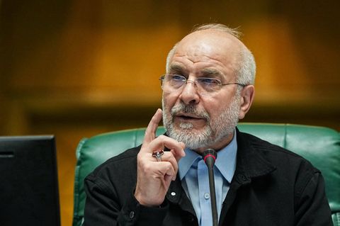 Mohammed Bagher Ghalibaf im Parlament des Iran