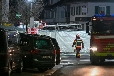 Feuerwehrmann am Einsatzort