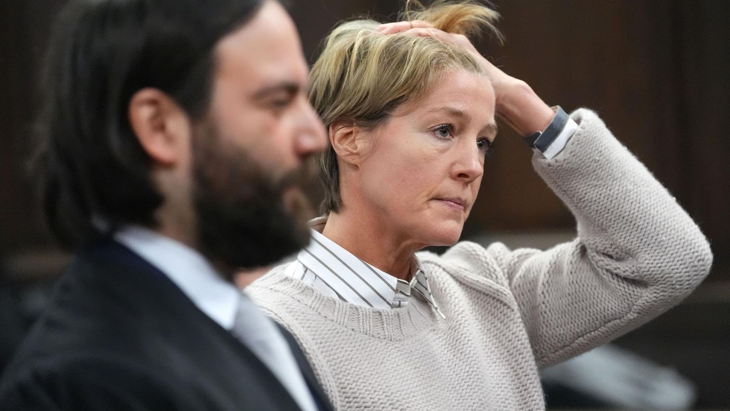 Christina Block bei einem Prozesstag in Hamburg