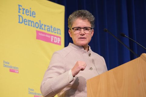 "Also anstatt über uns zu reden - machen Sie einfach Ihre Arbeit", sagte FDP-Landeschefin Lydia Hüskens an Merz gerichtet. (Arch