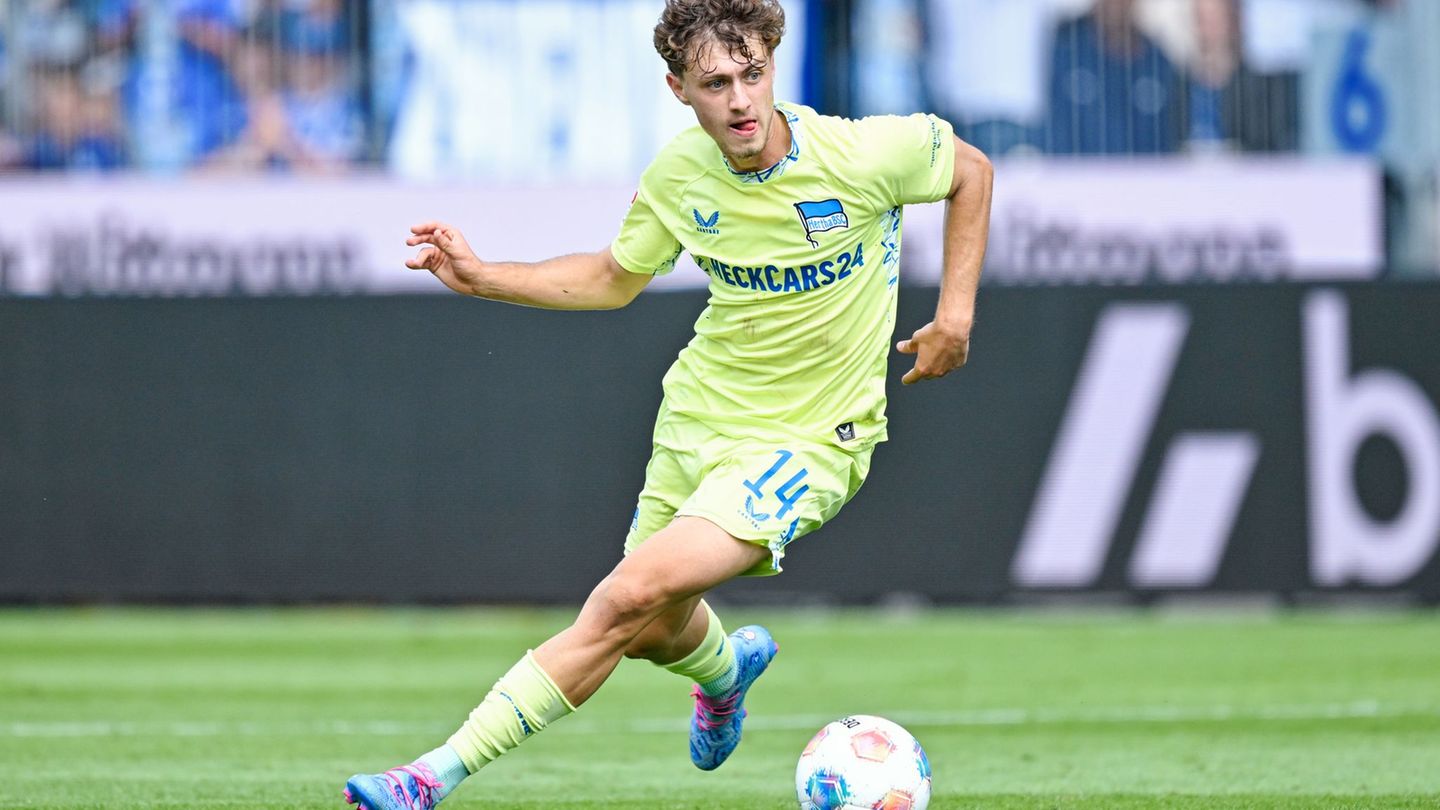 Maurice Krattenmacher kann bei Hertha BSC wieder mittrainieren. (Archivbild) Foto: Uwe Anspach/dpa