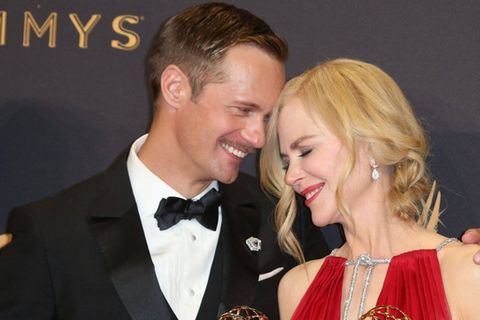 Alexander Skarsgård und Nicole Kidman 2017 bei der Emmy-Verleihung.