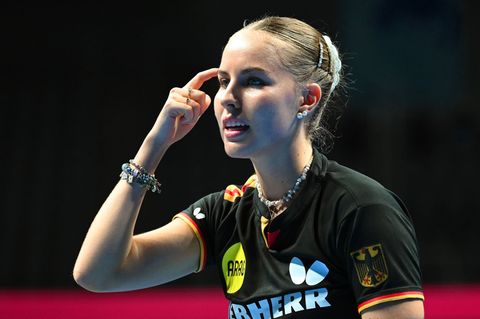 Tischtennis-Star Annett Kaufmann. Foto: Manfred Schillings/dpa