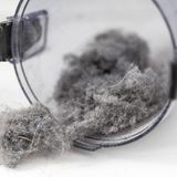 Staub: Staubsammelbehälter geöffnet