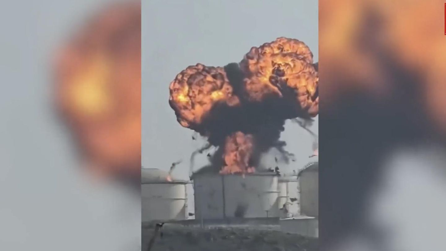 Gewaltige Explosion: Iranische Drohne trifft auf Treibstofflager im Oman