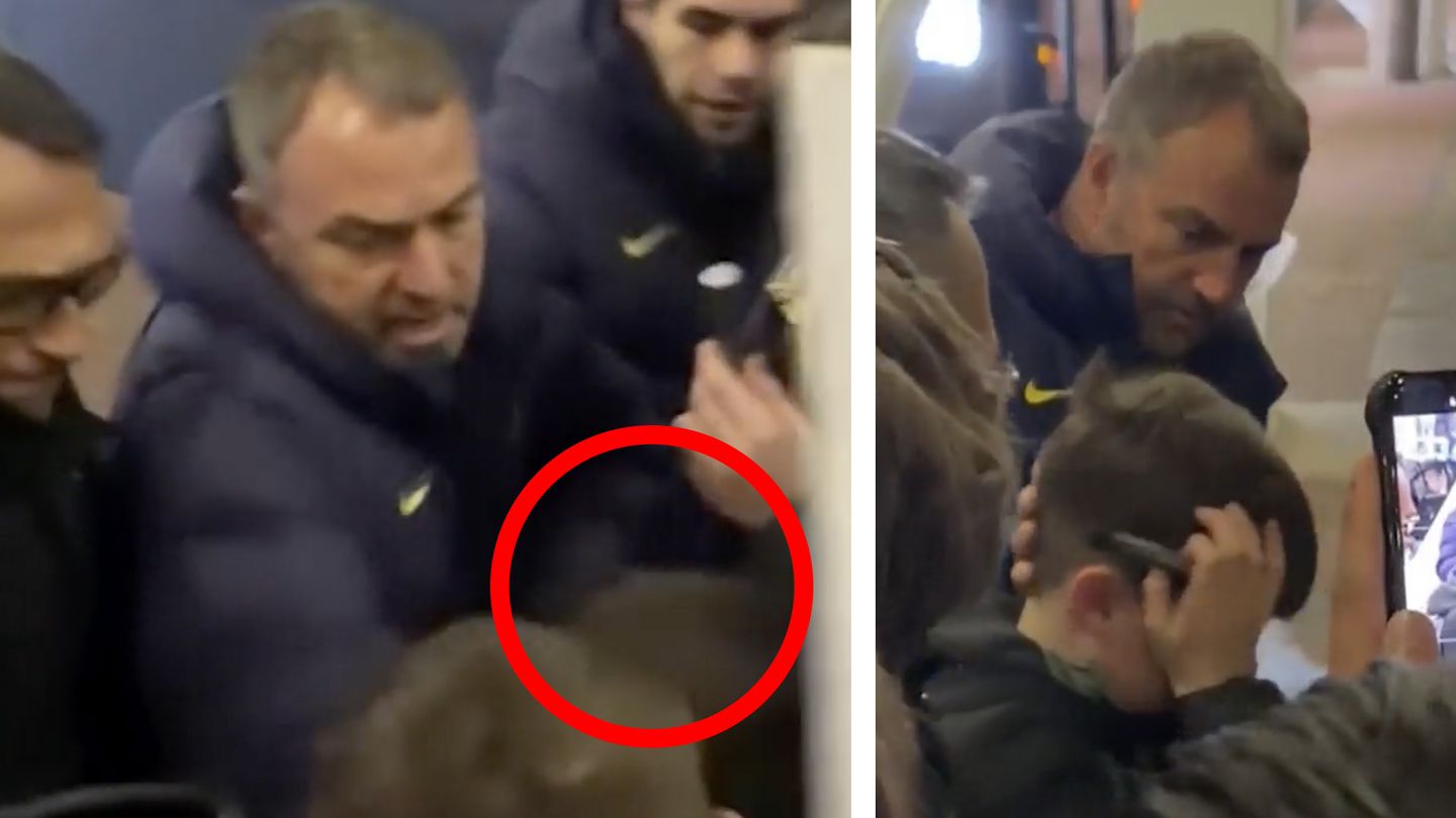 Hansi Flick greift ein: Junge wird im Fan-Gedränge gegen Absperrung gedrückt