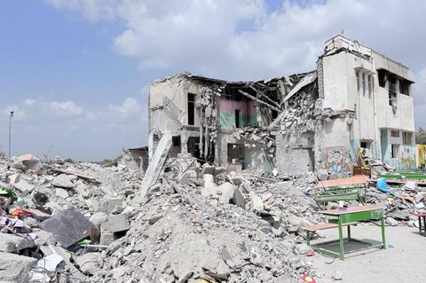 Zerstörte Mädchenschule im Iran