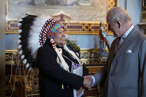 König Charles III. hat unter anderem Christine Longjohn im Buckingham-Palast empfangen.