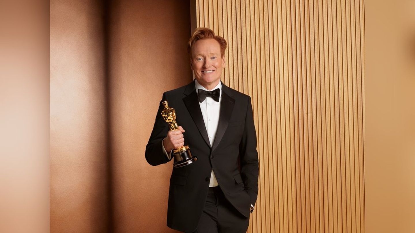 Die zwei Stars des Oscar-Abends: Conan O'Brien und der Goldjunge, um den sich in der Nacht auf den 16. März wieder alles drehe