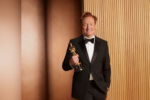 Die zwei Stars des Oscar-Abends: Conan O'Brien und der Goldjunge, um den sich in der Nacht auf den 16. März wieder alles drehe