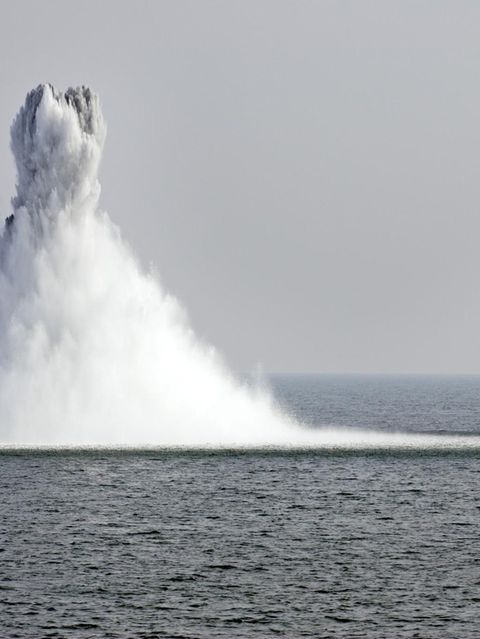 Die Sprengung einer Seemine