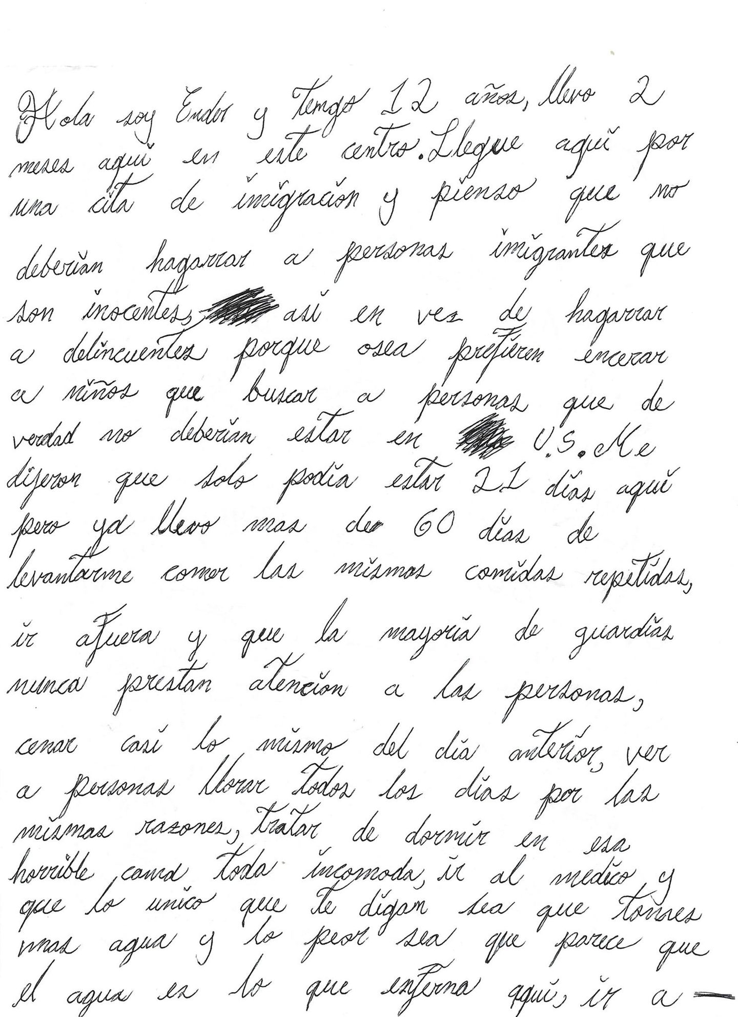 Brief auf Spanisch von Ender