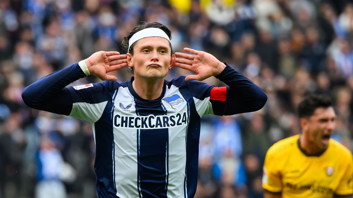 Fabian Reese besitzt bei Hertha einen Vertrag bis 2030. (Archivbild) Foto: Robert Michael/dpa