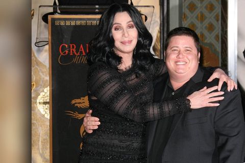 Cher mit ihrem Sohn Chaz Bono im Jahr 2018.
