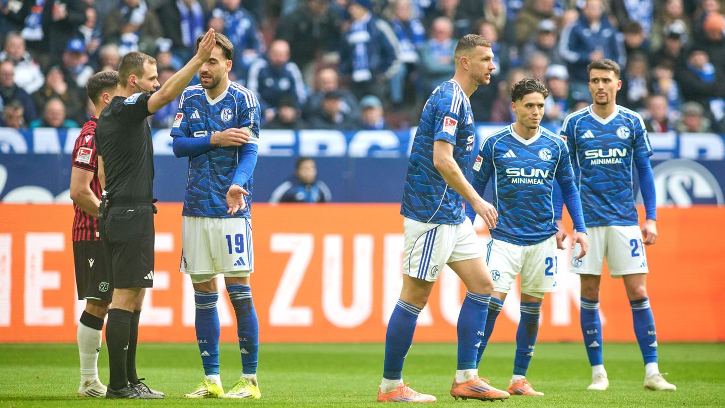 Die Rote Karte für Dzeko in der 52. Minute war für Schalke der Anfang vom Ende: Sie verspielten anschließend eine 2:0-Führung. F