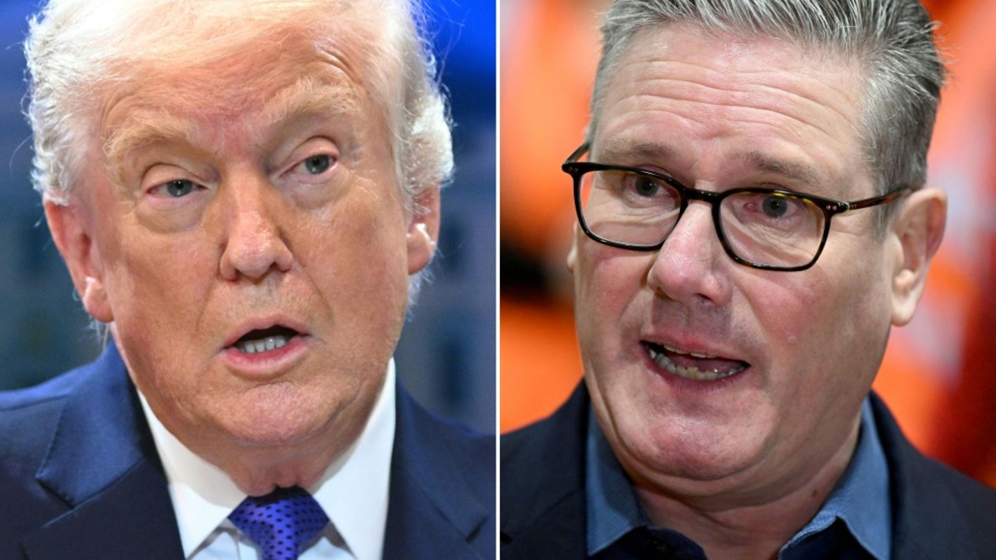 Trump (l.) und Starmer