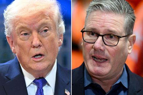 Trump (l.) und Starmer