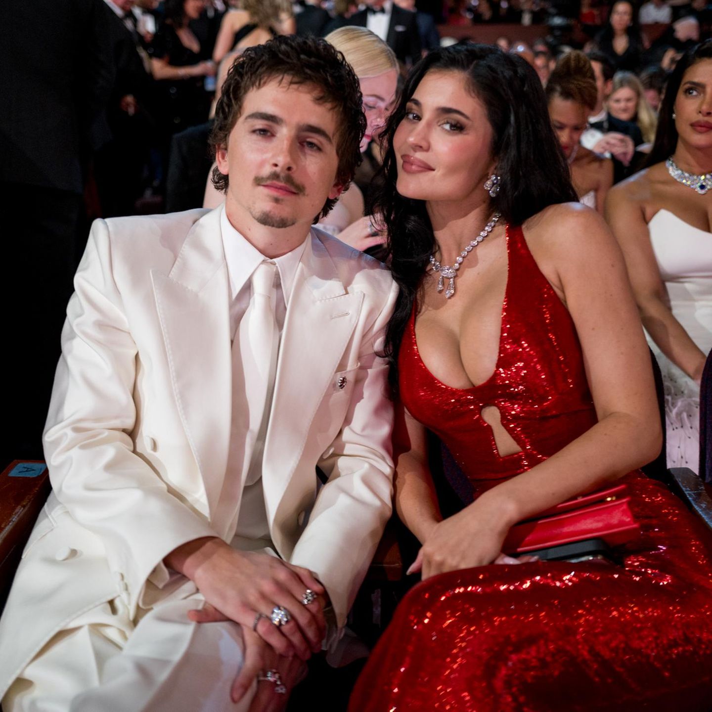 Kylie Jenner und Timothée Chalamet während der Oscarverleihung