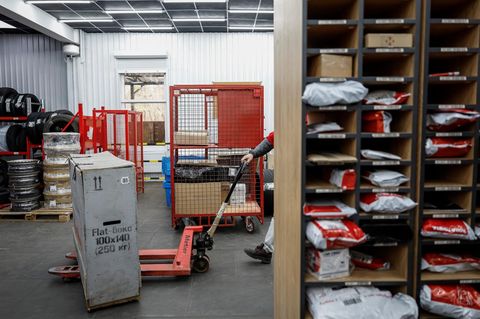 Paketlager eines Logistikdienstleisters.