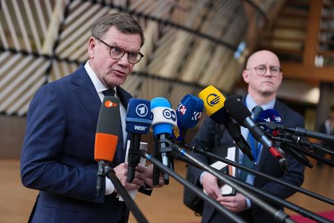 Sieht keinen Nato-Einsatz in der Straße von Hormus: Der deutsche Außenminister Johann Wadephul. Foto: Virginia Mayo/AP/dpa