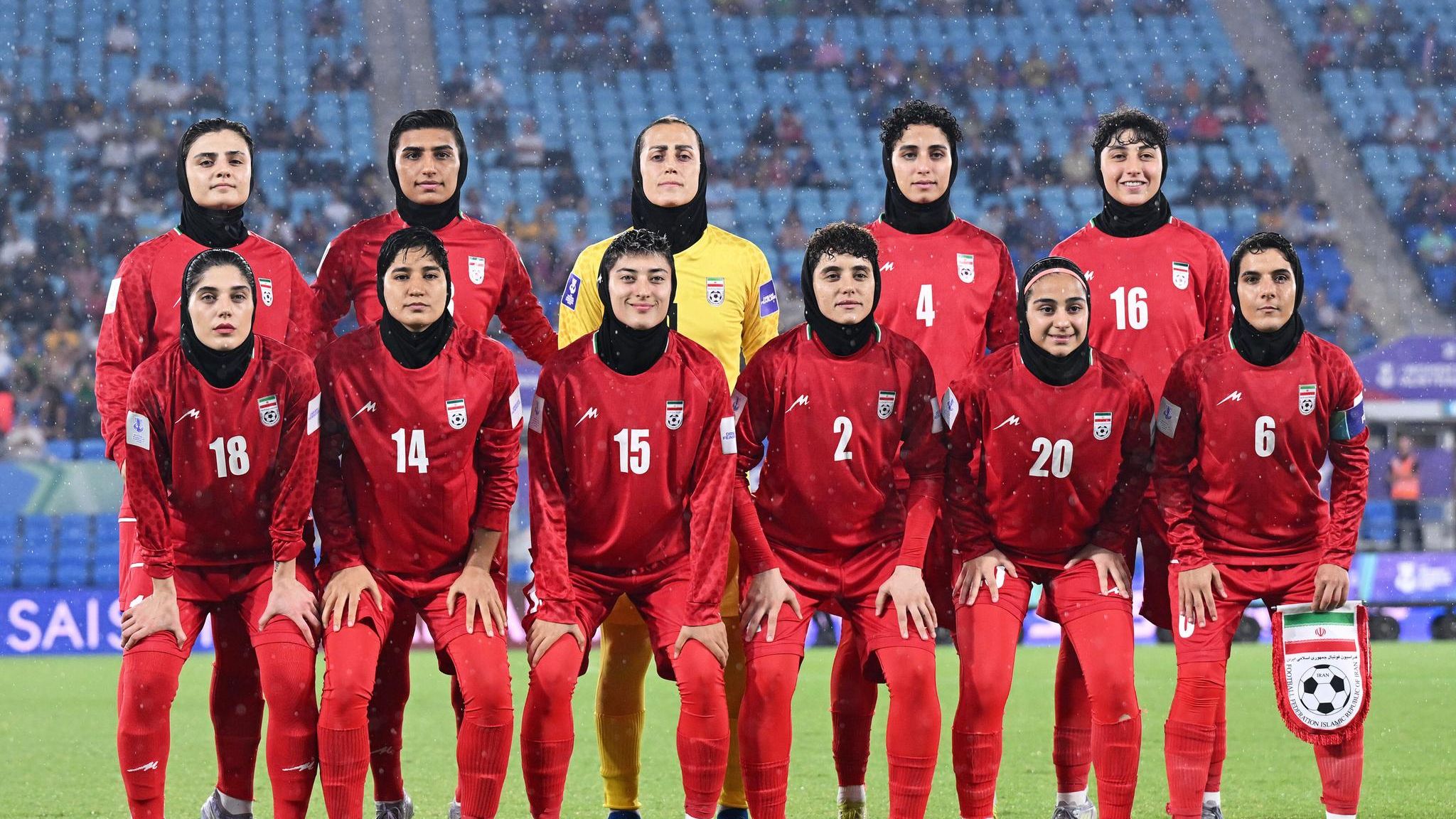Iranische Fußballerinnen beim Asien Cup