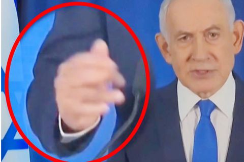 Ein Video von Benjamin Netanjahu in einem Coffee-Shop.