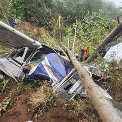 Die Katastrophenschutzbehörde in Guatemala veröffentlichte ein Bild der Trümmer der Maschine, in der Harald Undrum und drei weitere Menschen saßen