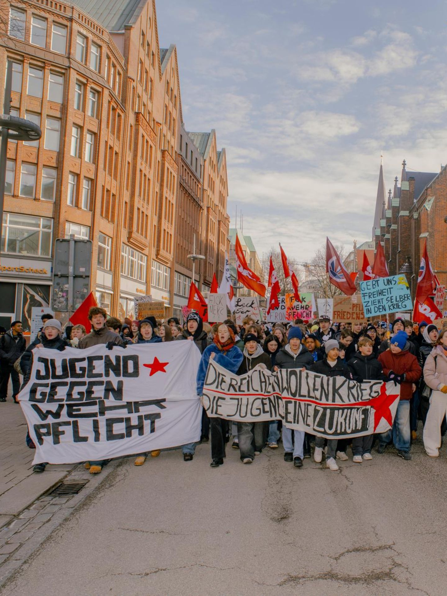 Schülerdemo gegen den Wehrdienst