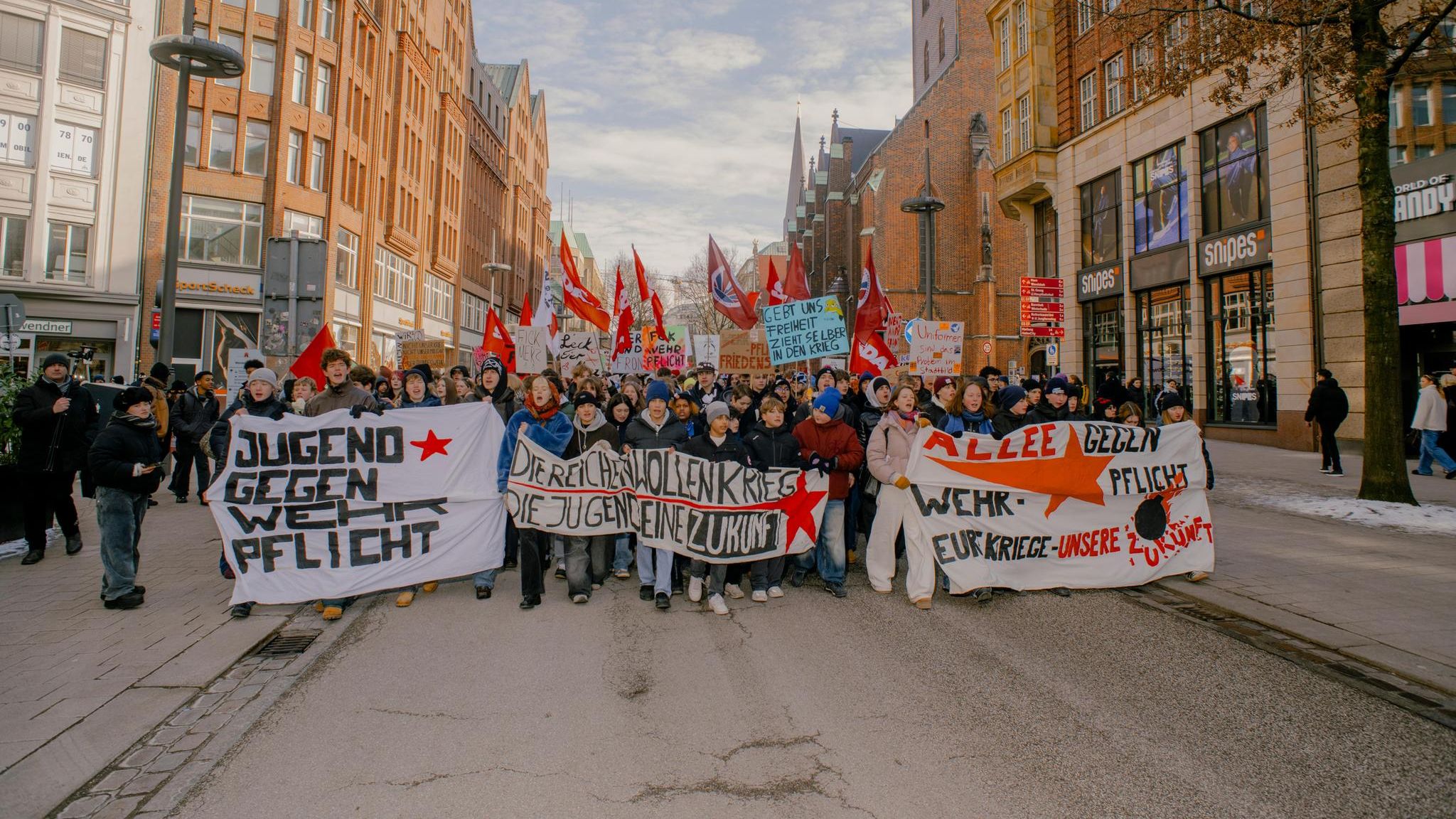Schülerdemo gegen den Wehrdienst