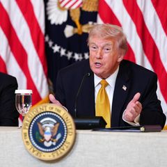 Mike Johnson neben Donald Trump