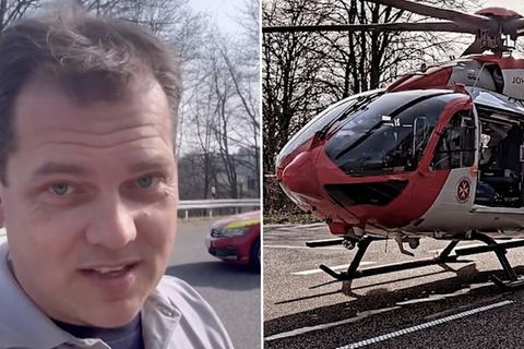 Rettungspilot wird an Unfallstelle von ungeduldigem Mann angefahren