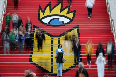 Treppe mit Logo von Leipziger Buchmesse