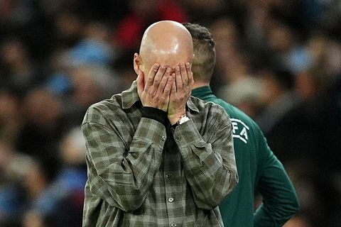 Manchester Citys Trainer Pep Guardiola war nach dem Aus in der Champions League gegen Real Madrid enttäuscht. Foto: Martin Ricke