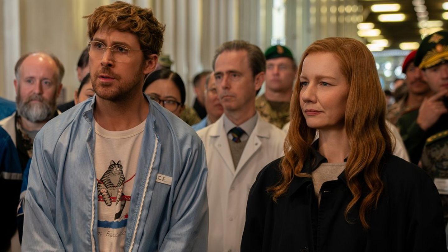 Hollywoodstar Ryan Gosling und Sandra Hüller in "Der Astronaut - Project Hail Mary".