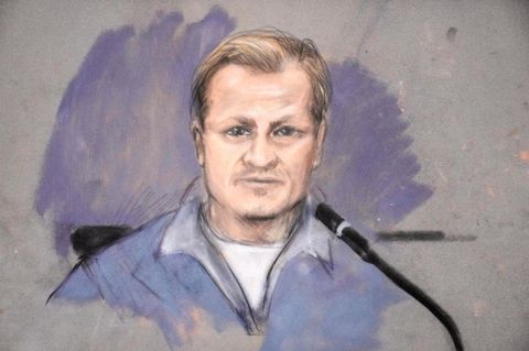 Eine Gerichtszeichnung von Marius Borg Hoiby