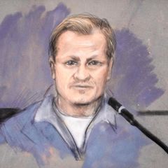 Eine Gerichtszeichnung von Marius Borg Hoiby