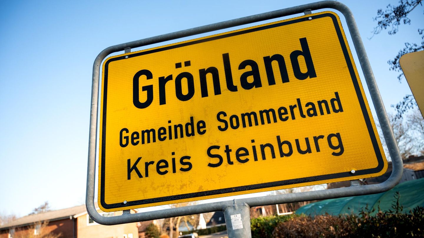 Ortsschild Grönland