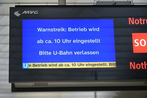 In München werden seit Mittwochvormittag Busse und Bahnen bestreikt. Foto: Malin Wunderlich/dpa