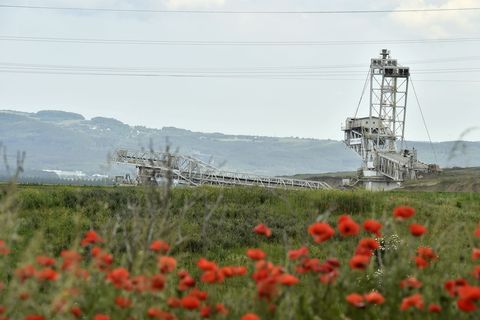 Ein Blick auf einen Schaufelradbagger im Braunkohle-Tagebau Nastup-Tusimice. (Archivbild) Foto: Hájek Ondøej/CTK/dpa