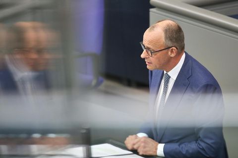 Friedrich Merz während seiner Regierungserklärung im Deutschen Bundestag