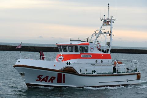 Der Seenotrettungskreuzer "Theodor Storm" war auf der Nordsee im Einsatz. (Archivbild) Foto: Helge Toben/dpa