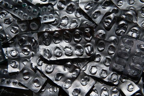 Leere Medikamentenpackungen