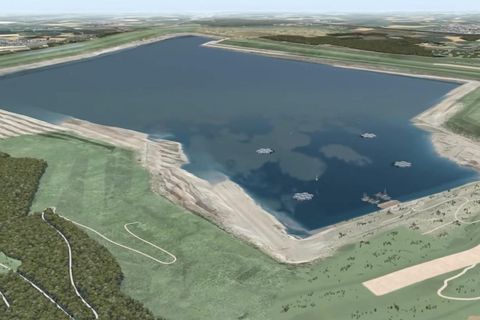 Ein Modell des zukünftigen Hambacher Sees