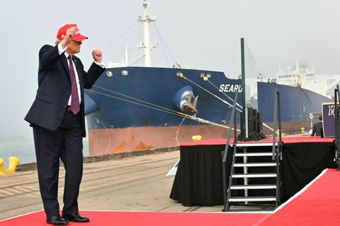 Trump im Hafen von Corpus Christi in Texas