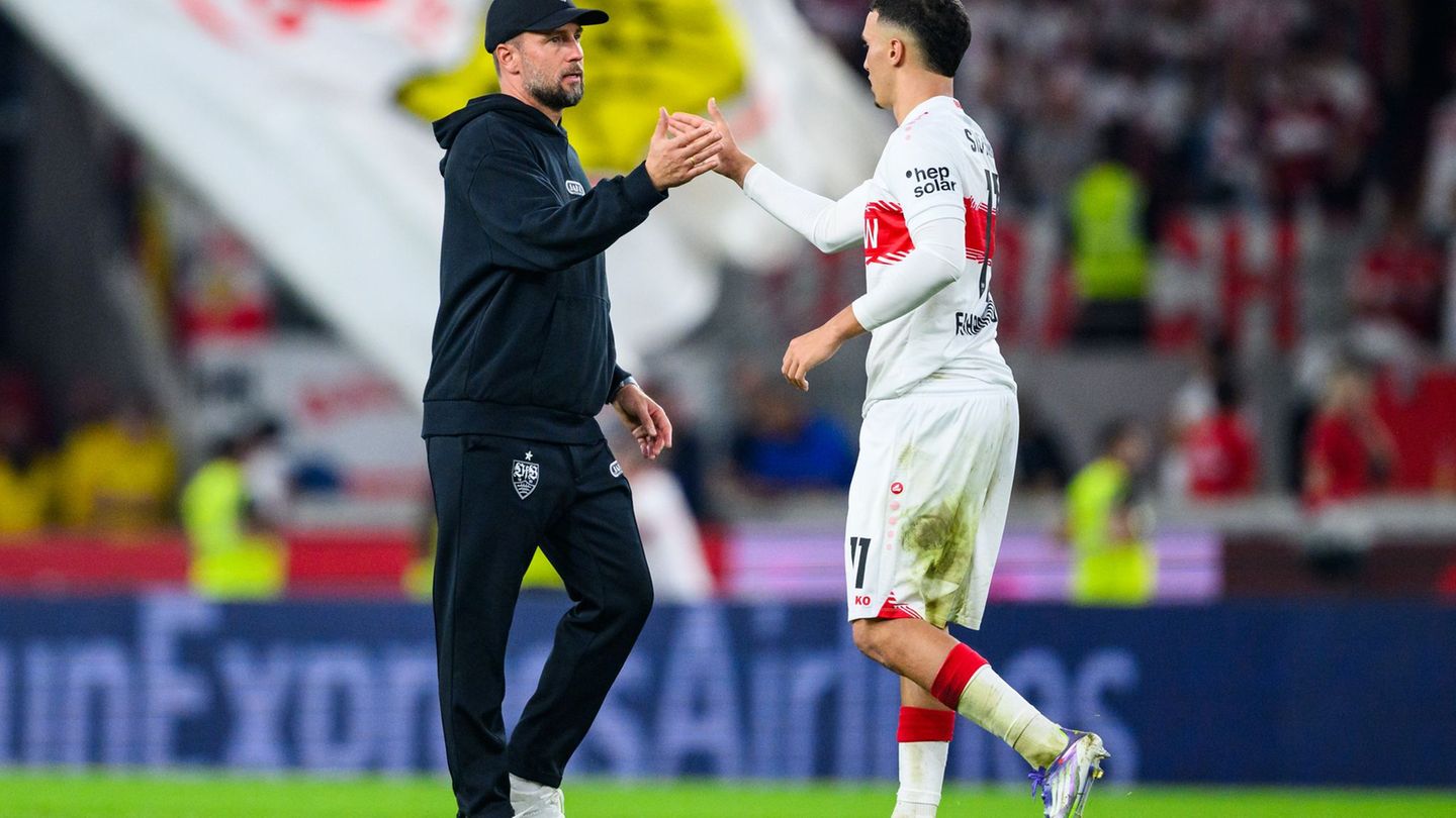 Sebastian Hoeneß und Bilal El Khannouss vom VfB Stuttgart (Archivfoto) Foto: Tom Weller/dpa