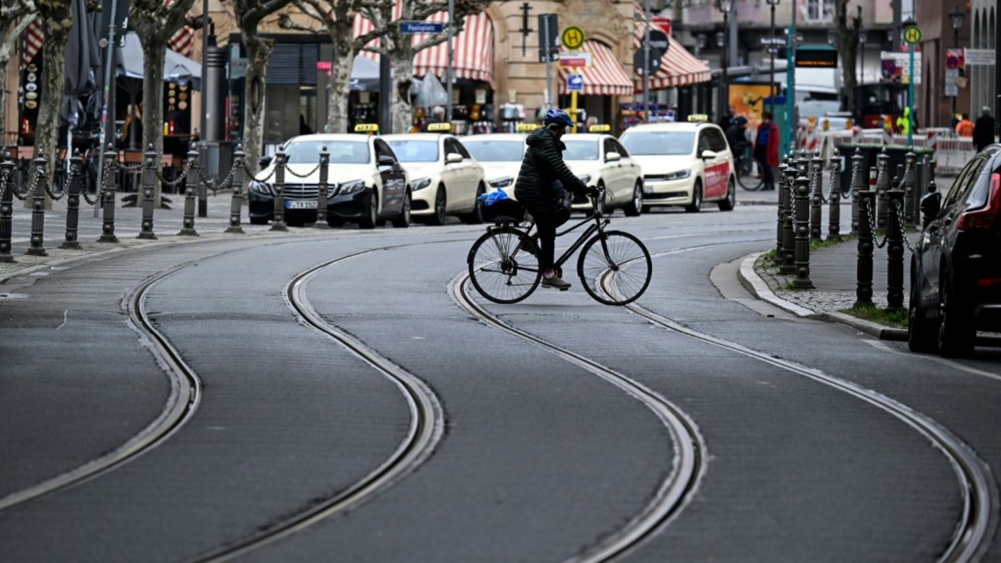 Straßenbahnschienen in Frankfurt