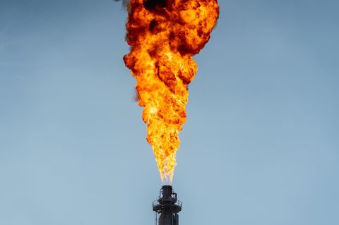 Gasförderung: Flamme im Himmel